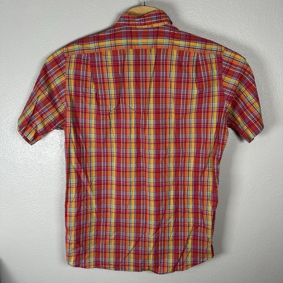 Vintage Polo Ralph Lauren Short Sleeve Button Up Shirt Mens Medium Pink Plaid - Picture 3 of 4